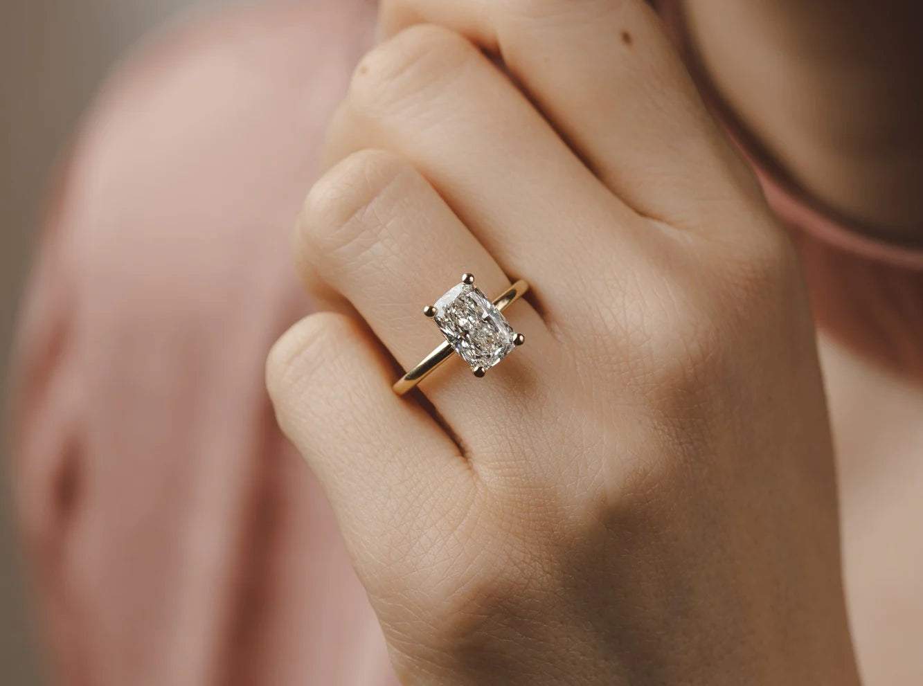 Radiant diamond engagement ring clearance