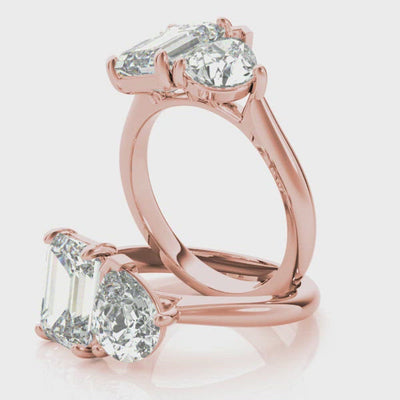 Elodie Toi et Moi (Left Feature) Diamond Engagement Ring Setting
