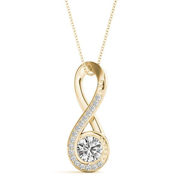 Venus Infinity Diamond Stud Pendant & Chain (0.60ct TDW)