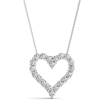 Rose Lab Grown Diamond Heart Pendant & Chain