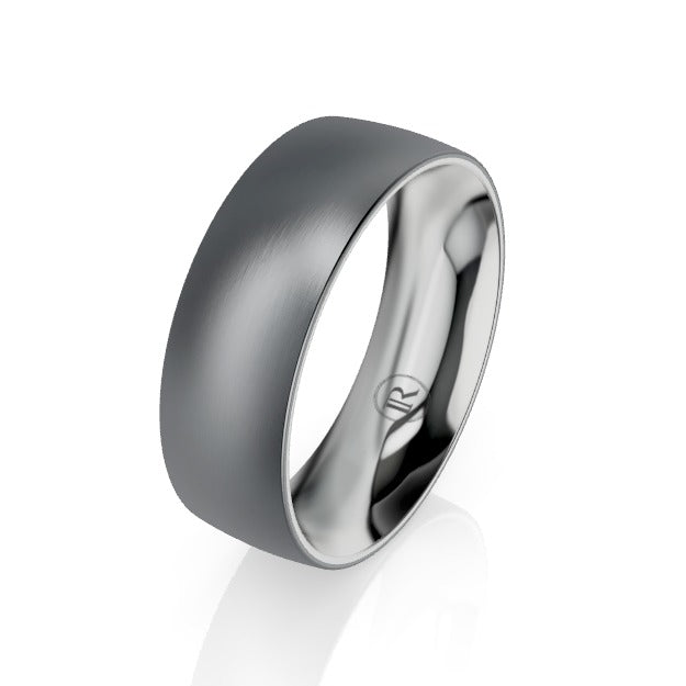 Tantalum and Platinum Inner Sleeve Wedding Ring