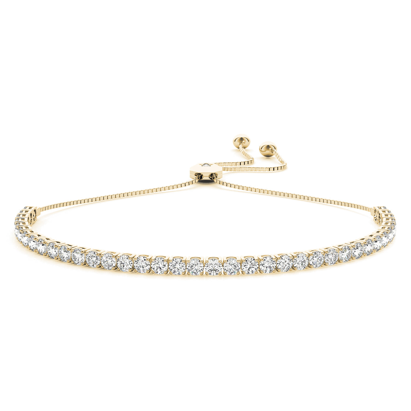 Belle Adjustable Diamond Bolo Bracelet