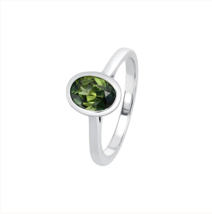 Adelia Oval Bezel Sapphire Ring