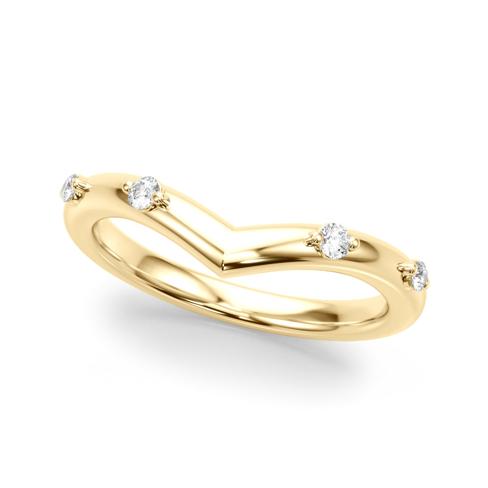 Dottie Curved Diamond  Ring