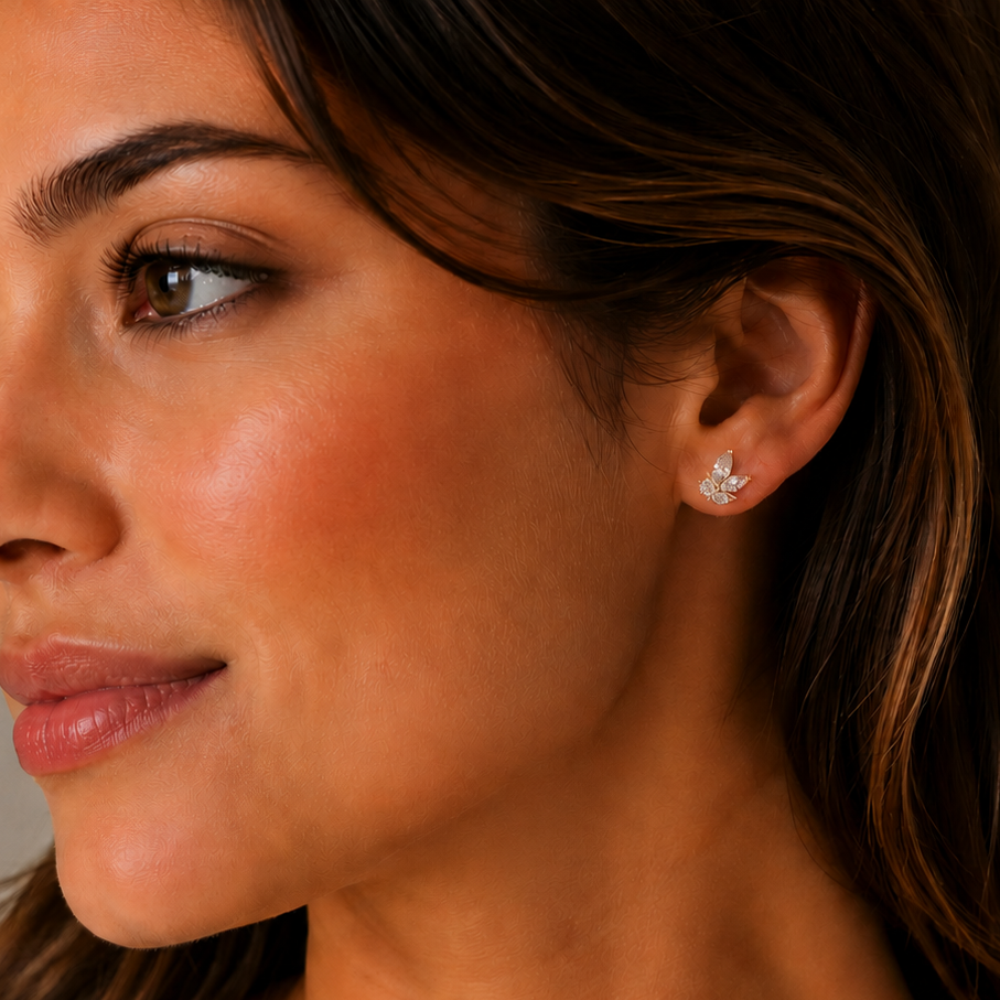 Hallie Lab Grown Diamond Bloom Stud Earrings (1 ct TDW)