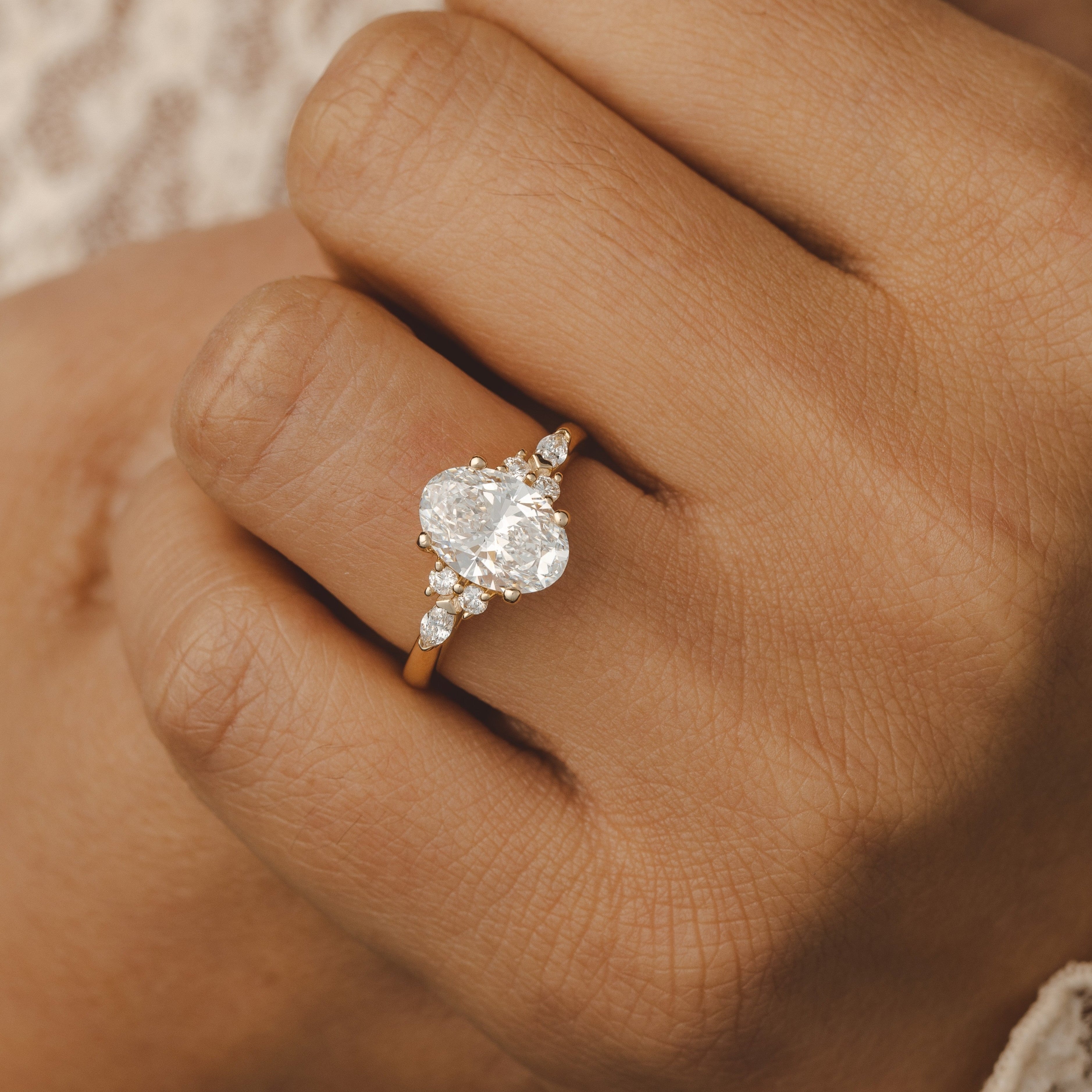 Willow Oval Diamond Engagement Ring Setting