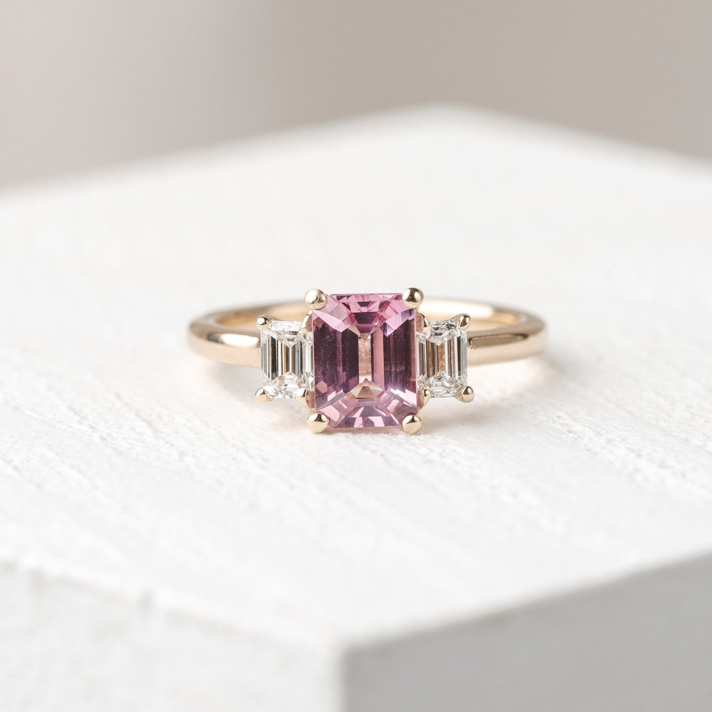 Bronte Pink Spinel Gemstone Engagement Ring