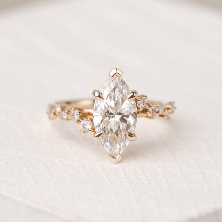 Ivy Split Shank Marquise Lab Grown Diamond Ring