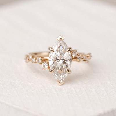 Ivy Split Shank Marquise Lab Grown Diamond Ring