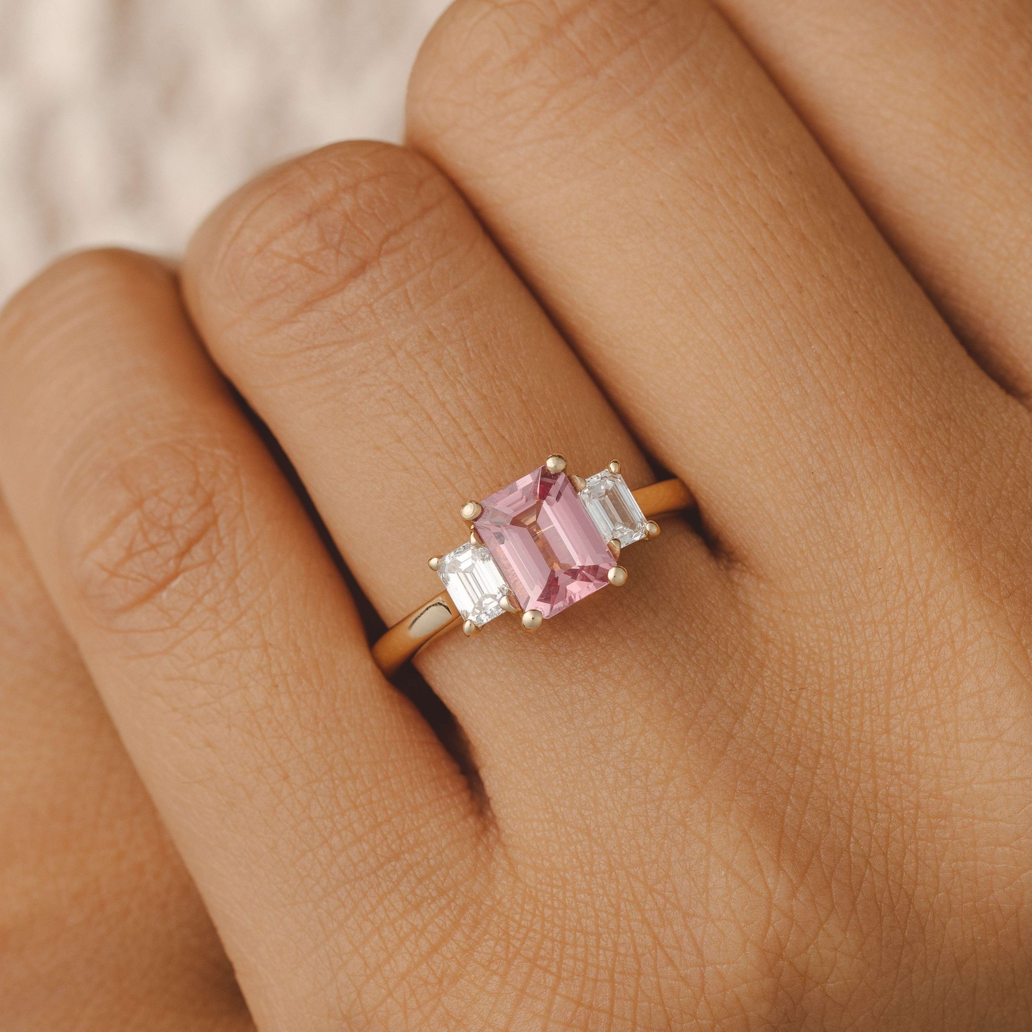 Bronte Pink Spinel Gemstone Engagement Ring