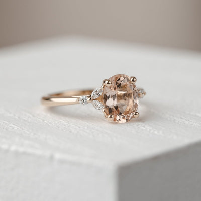 Blair Peach Morganite & Lab Grown Diamond Ring