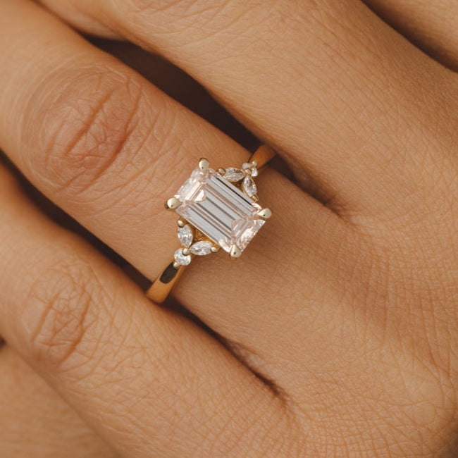 Blair 2.00 ct Pink Lab Grown Emerald Diamond Ring