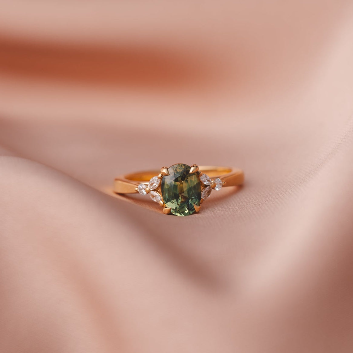 Blair 1.66ct Oval Parti Australian Sapphire Engagement Ring
