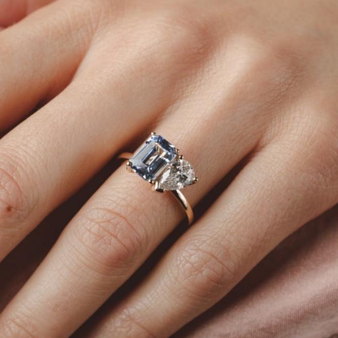 toi et moi engagement ring