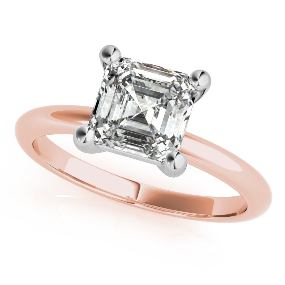 Lara Asscher Cut Diamond Engagement Ring Setting