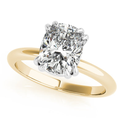 Lara Cushion Double Claw Diamond Engagement Ring Setting