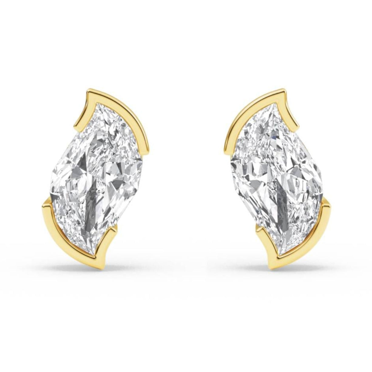 Ayla Leaf Lab-Diamond Earrings