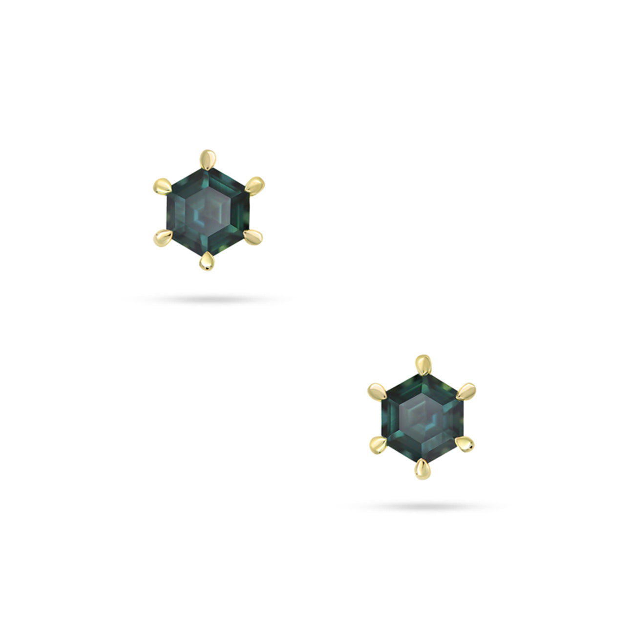 Melba Hexagon Sapphire Earrings