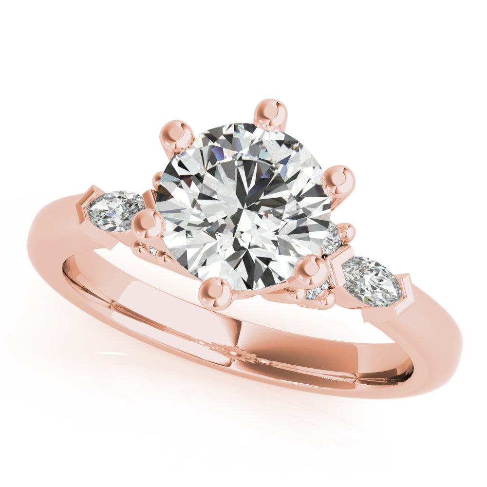 Willow Round 6-Prong Diamond Engagement Ring Setting