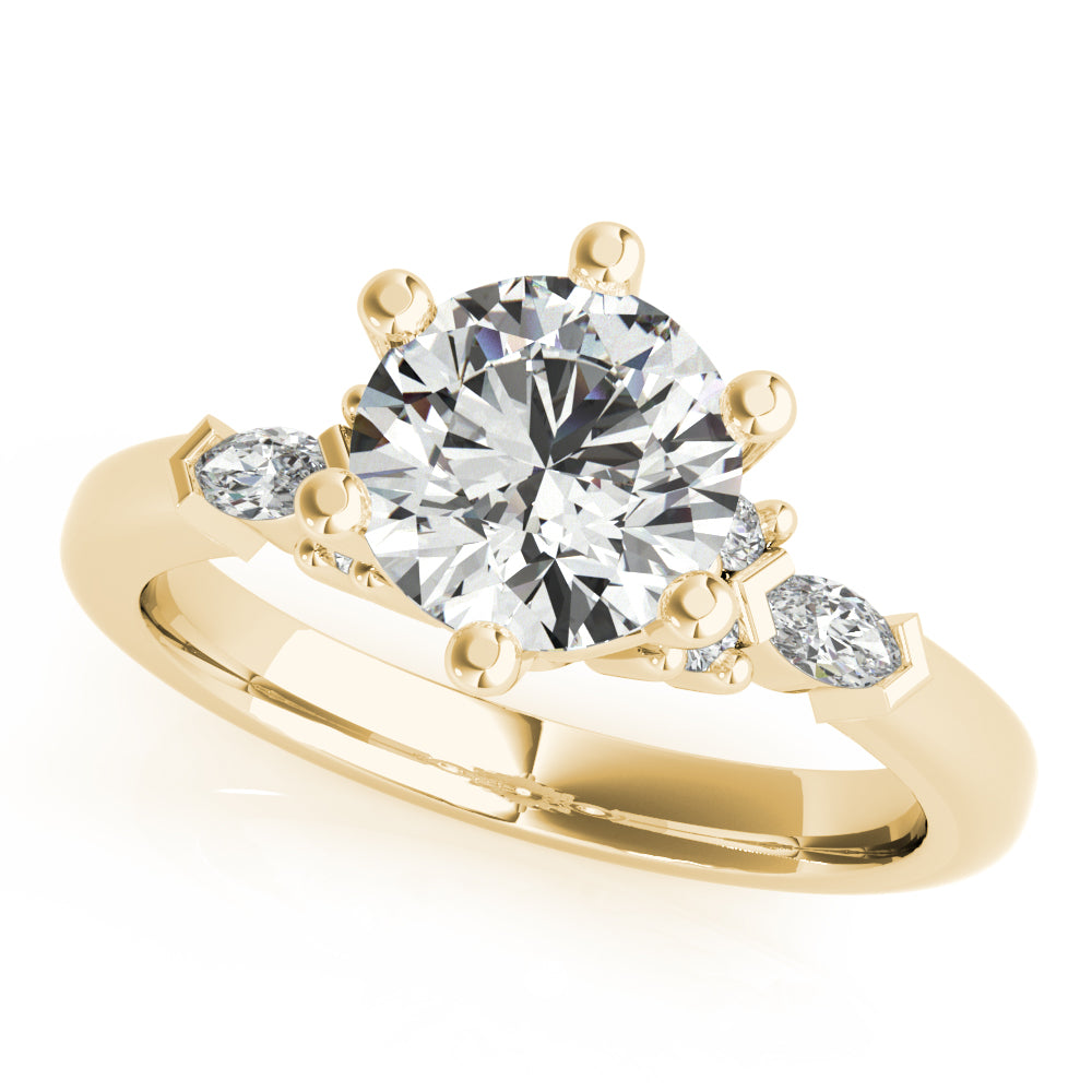 Willow Round 6-Prong Diamond Engagement Ring Setting