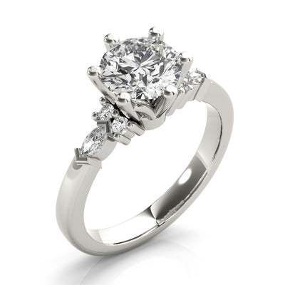 Willow Round 6-Prong Diamond Engagement Ring Setting