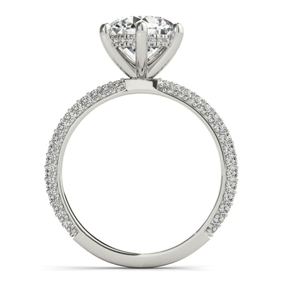 Juliet 6 Prong Hidden Halo Diamond Engagement Ring Setting