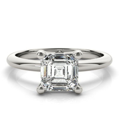 Lara Asscher Cut Diamond Engagement Ring Setting