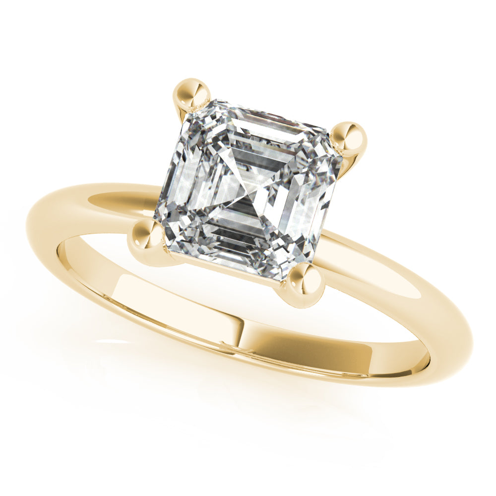 Lara Asscher Cut Diamond Engagement Ring Setting