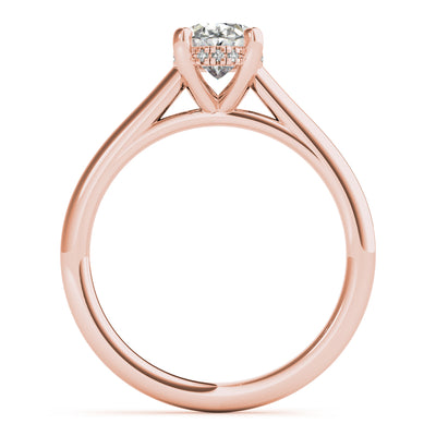 Hannah Oval Solitaire with Hidden Halo Engagement Ring Setting