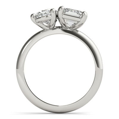 Lara Pear & Emerald Cut Toi et Moi Diamond Engagement Ring Setting