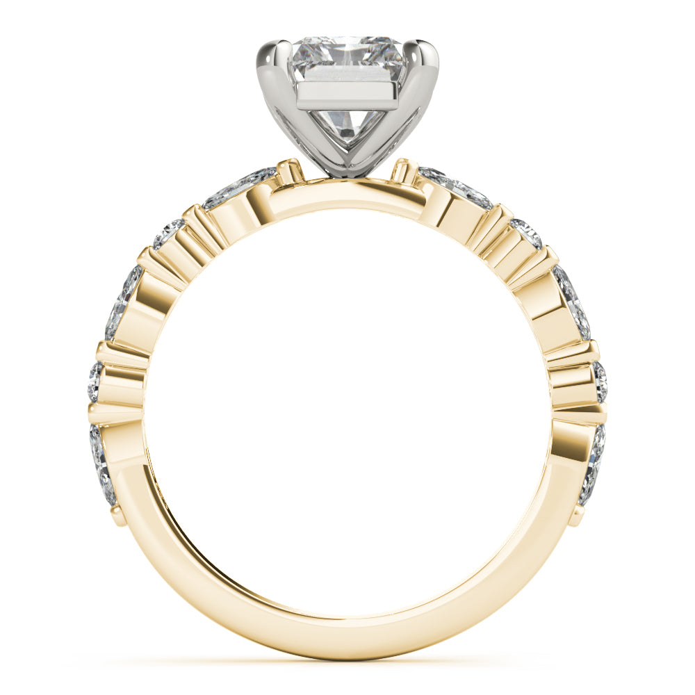 Clementine Radiant Diamond Engagement Ring Setting