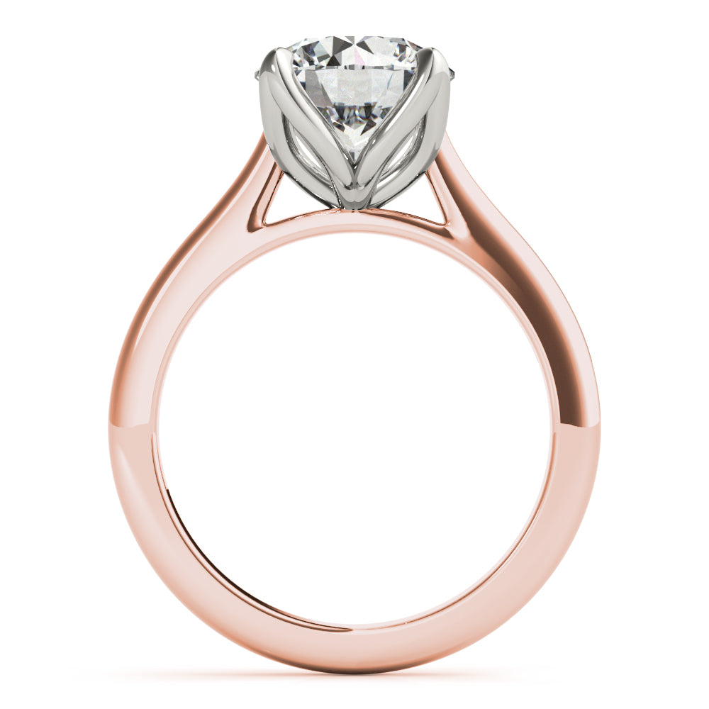 Fleur 4 Prong Solitaire Engagement Ring Setting