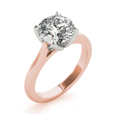 Fleur 4 Prong Solitaire Engagement Ring Setting