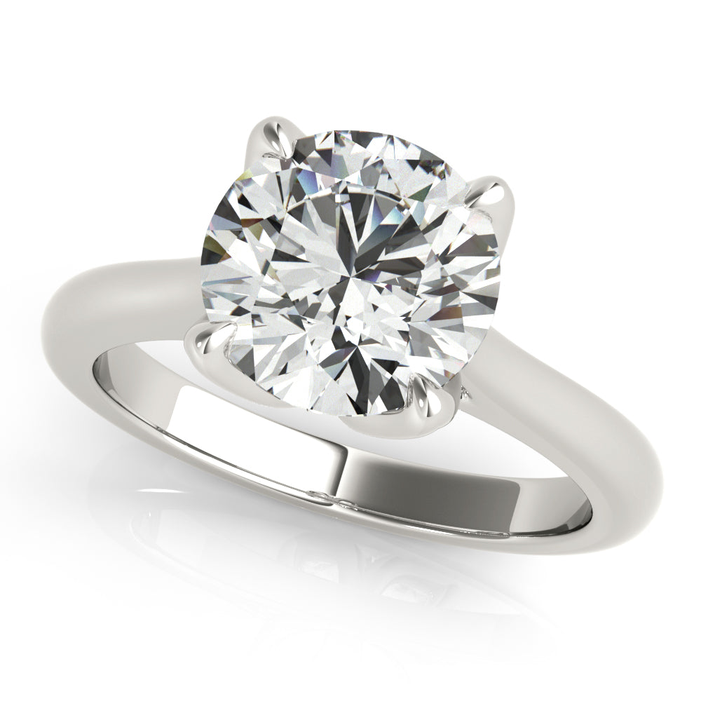 Fleur 4 Prong Solitaire Engagement Ring Setting