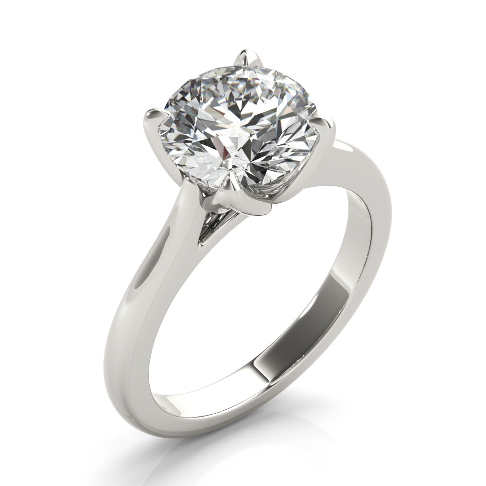 Fleur 4 Prong Solitaire Engagement Ring Setting