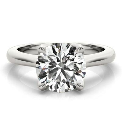 Fleur 4 Prong Solitaire Engagement Ring Setting