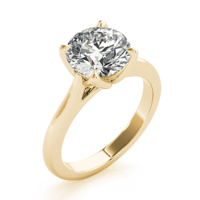 Fleur 4 Prong Solitaire Engagement Ring Setting