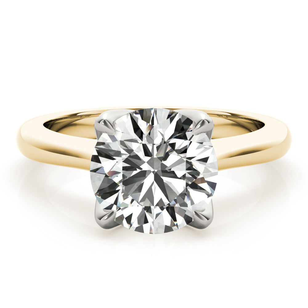 Fleur 4 Prong Solitaire Engagement Ring Setting