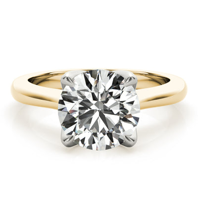 Fleur 4 Prong Solitaire Engagement Ring Setting