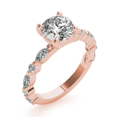 Clementine Round Diamond Engagement Ring Setting