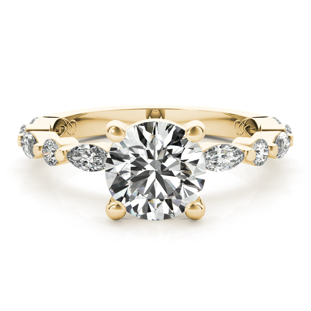 Clementine Round Diamond Engagement Ring Setting