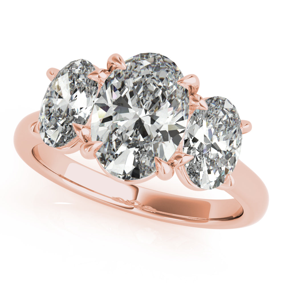 Sophie Oval Trilogy Diamond Engagement Ring Setting