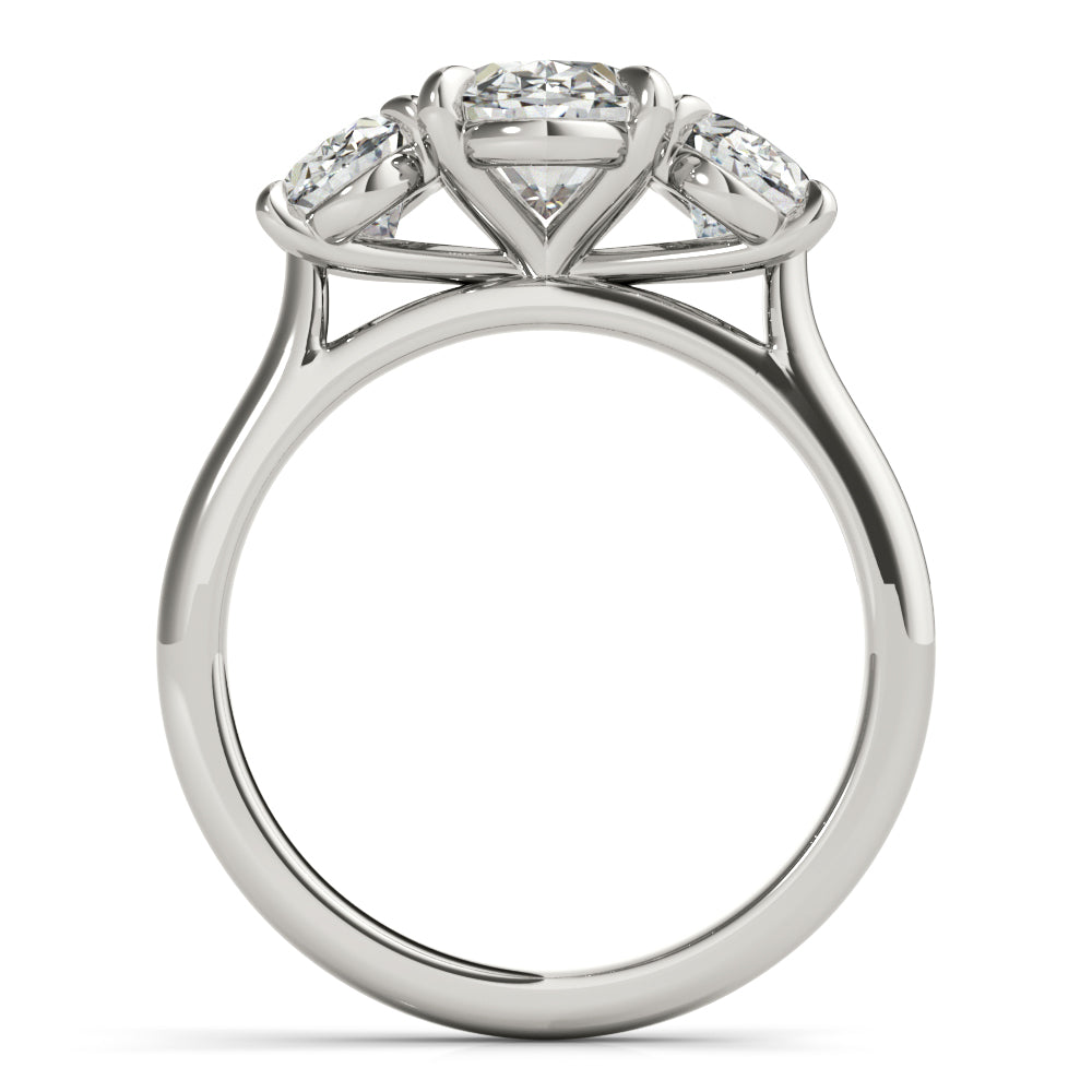 Sophie Oval Trilogy Diamond Engagement Ring Setting