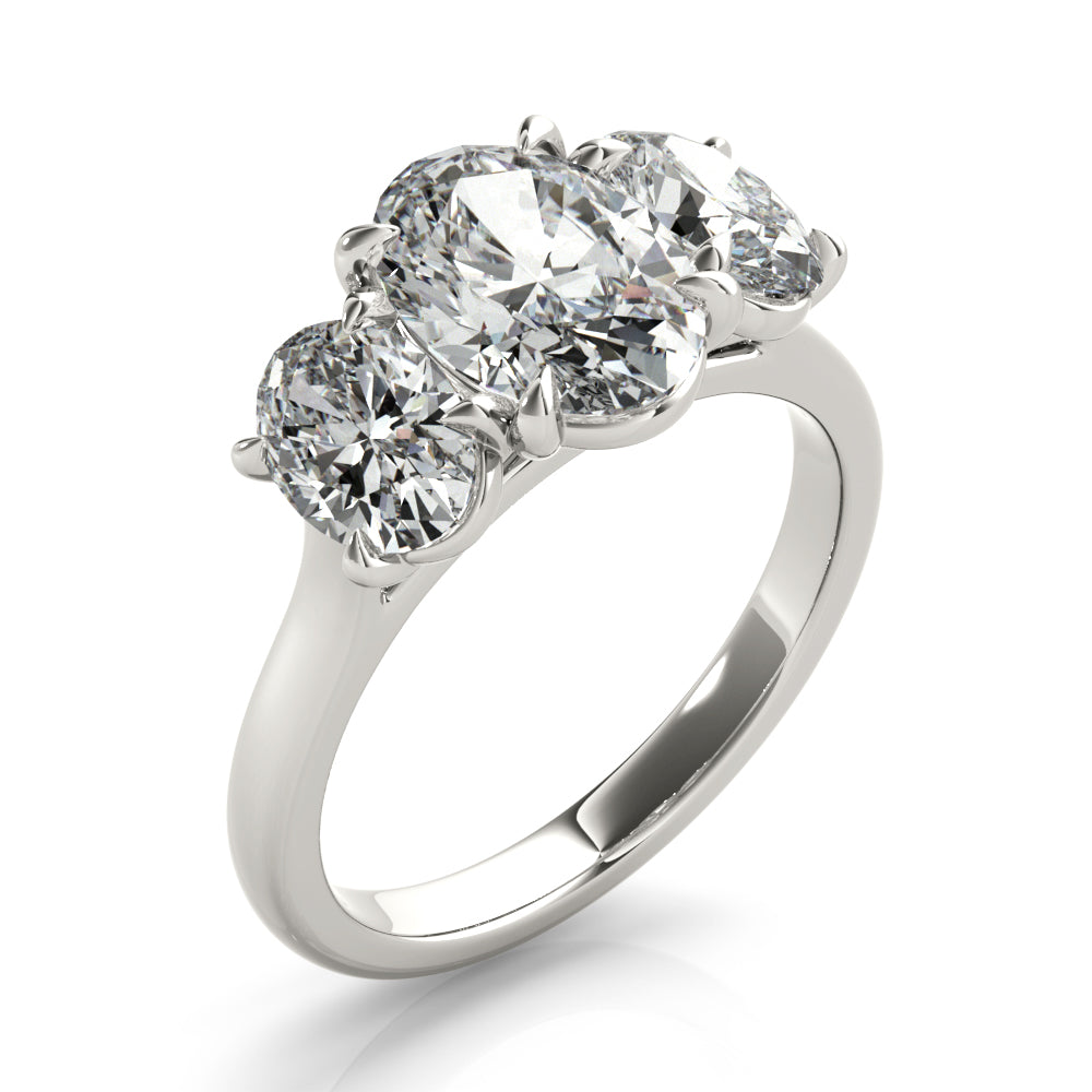 Sophie Oval Trilogy Diamond Engagement Ring Setting