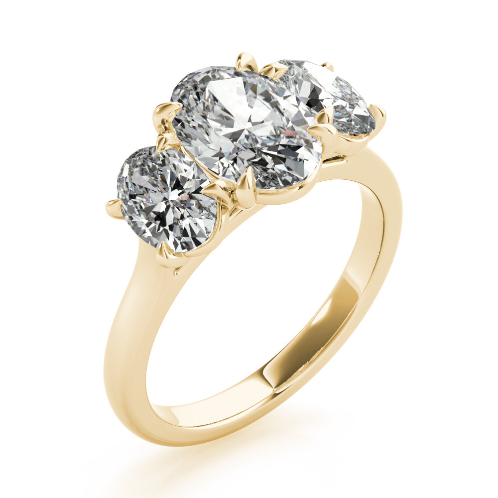 Sophie Oval Trilogy Diamond Engagement Ring Setting