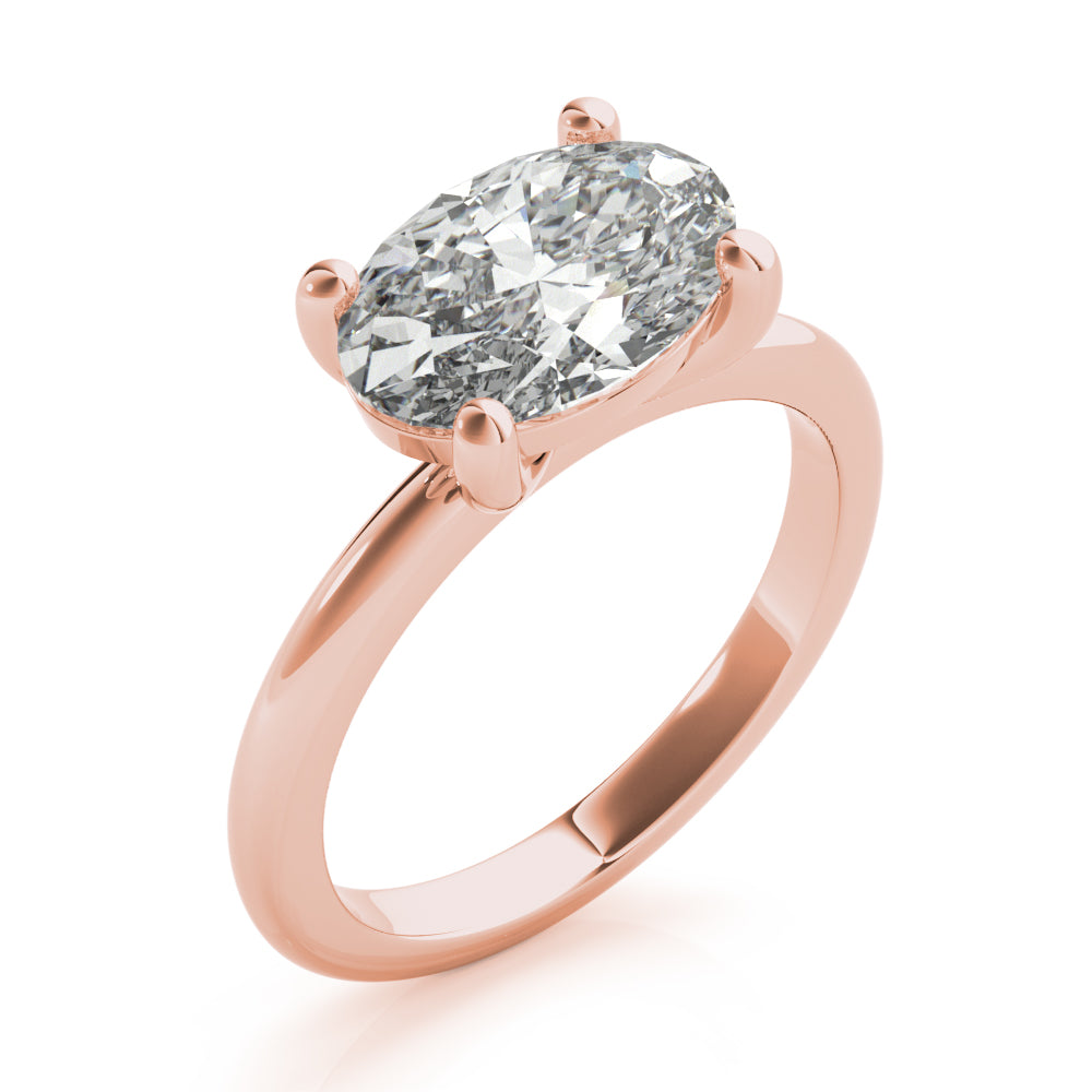 Lara East West Oval Diamond Engagement Ring Setting