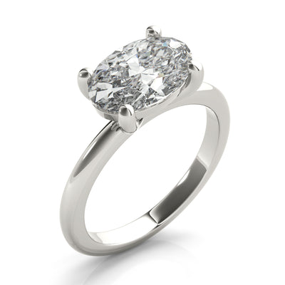 Lara East West Oval Diamond Engagement Ring Setting