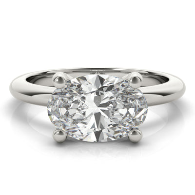 Lara East West Oval Diamond Engagement Ring Setting