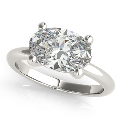 Lara East West Oval Diamond Engagement Ring Setting