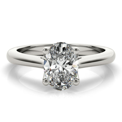 Fleur Oval Solitaire Engagement Ring Setting